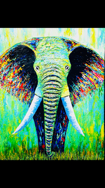 A colorful elephant